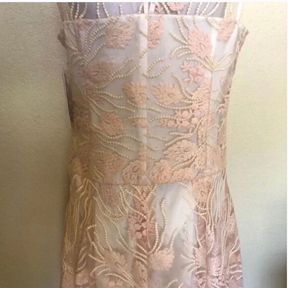 Nanette Lepore Bella Donna embroidery illusion neckline Balletcore minidress - Picture 11 of 16